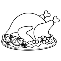Thanksgiving Roasted Turkey outline