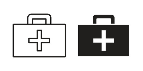 First aid kit icon simple vector symbol