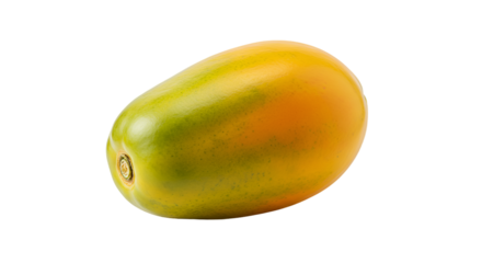 Vibrant Papaya Fruit with Colorful Skin on a Bright Studio Background
