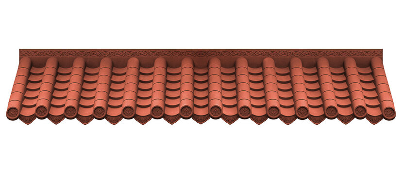 Red japanese style roof