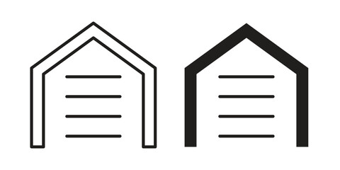 Garage icon simple vector symbol