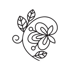 Minimalist Curve Botanical Art