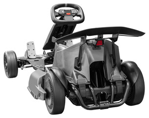 Back view black go kart