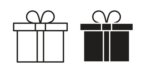 Gift icon simple vector symbol