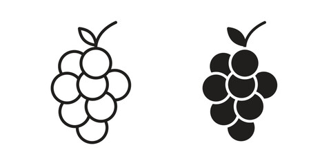Grapes icon simple vector symbol