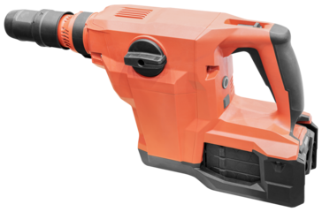 Orange cordless electric hammer drill