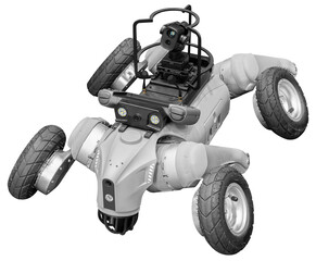 Robotic dog wheel with camera