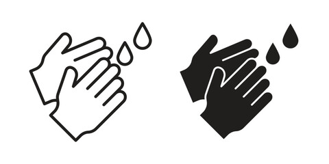 Handwashing icon simple vector symbol