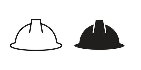 Hard hat icon simple vector symbol