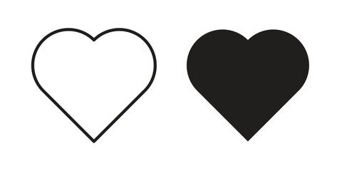 Heart icon simple vector symbol