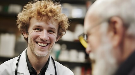 Smiling Doctor with Patient Consultation Healthcare Medical