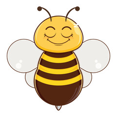 bee sleep face cartoon cute