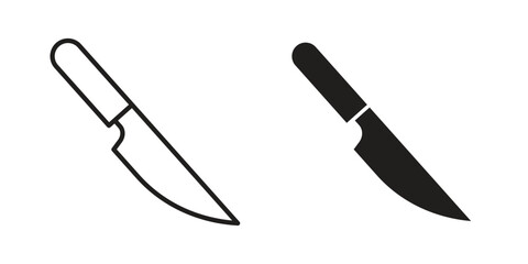 Kitchen knife icon simple vector symbol