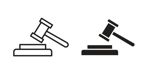 Law icon simple vector symbol