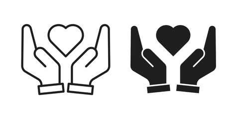 Life insurance icon simple vector symbol