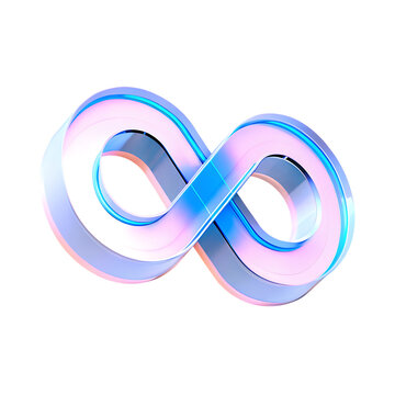 3d crystal light holographic glass figures in shap isolated on white background, png, ai generated