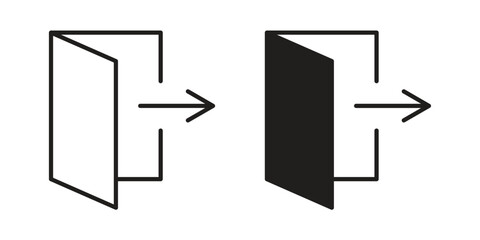 Logout icon simple vector symbol