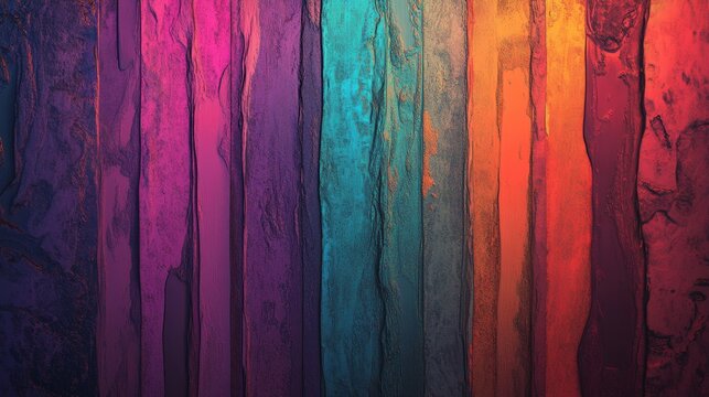 An abstract composition comprising vertical streaks of vibrant color, blending from red to blue, evoking energy and dynamism in its simplicity, defines the Abstract Color Spectrum