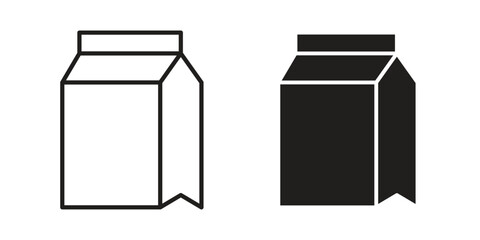 Paper bag icon simple vector symbol