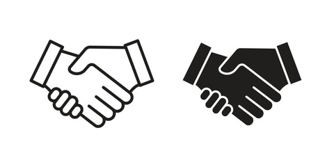 Partnership icon simple vector symbol