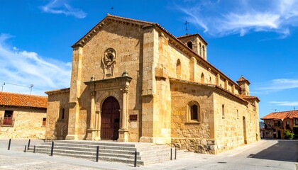 Stone church on a sunny day