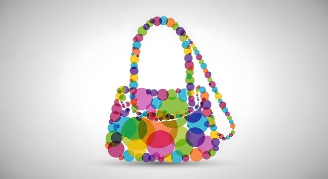 Colorful Handmade Bag Made from Recycled Plastic Bottle Caps.