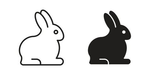 Rabbit icon simple vector symbol
