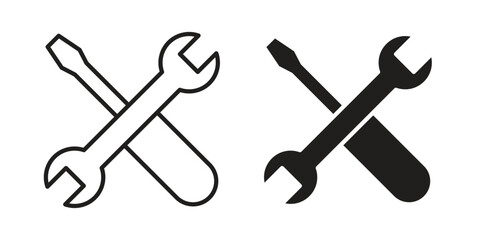 Repair tools icon simple vector symbol