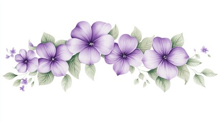 Obraz premium Watercolor artwork showcasing lavender flowers in bloom with intensely vivid colors