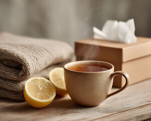 Conceptual and minimalist still life photography for World Cough Day