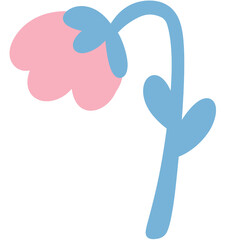 Minimal Pastel Bloom - Droplet Petal