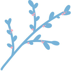 Minimal Pastel Bloom - Berry Branch