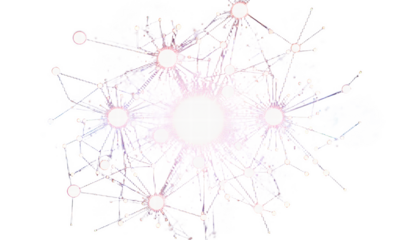 Abstract Network Constellation with Glowing Orbs and Connections