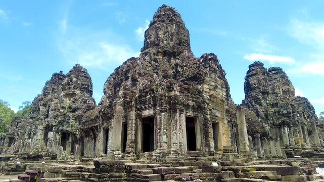 Bayon Temple decorated Khmer ancient city of Angkor Wat Cambodia Southeast Asia