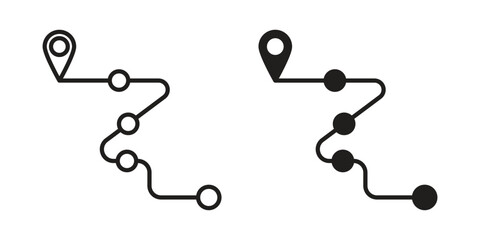 Roadmap icon simple vector symbol