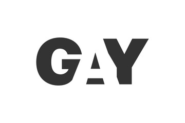 Obraz premium GAY logo design. Initial letter G A Y bold font style for tech startups, consulting, corporate branding. Creative company name, headlines typography identity, trendy logotype.