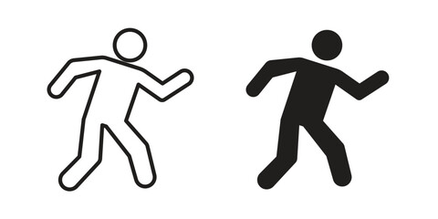 Running icon simple vector symbol