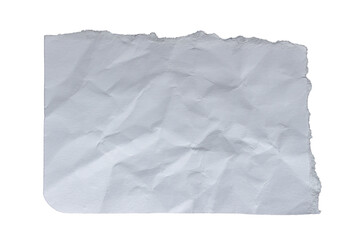 Obraz premium Ripped torn white paper piece on transparent background, paper tear edge stripes cut out design element