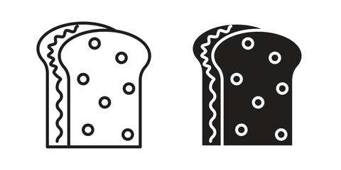 Sandwich icon simple vector symbol