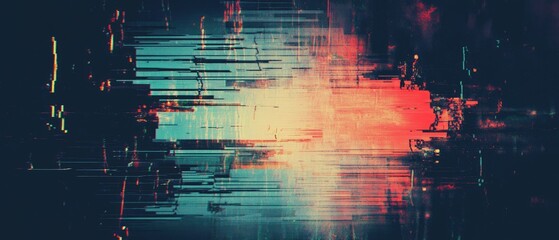 Abstract composition of colors, lines, and shapes