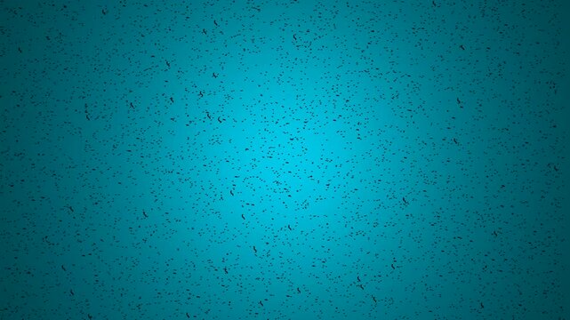 Dirty black specks of pollution debris fallout on blue lit background