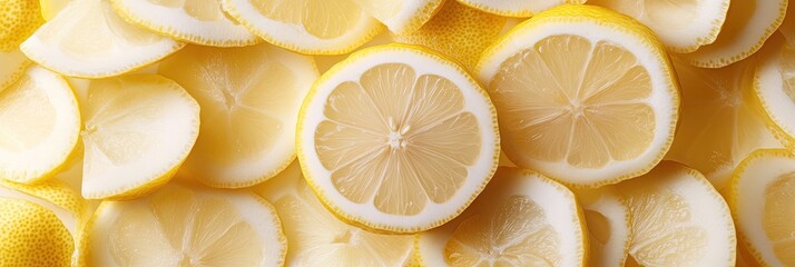 Many lemon slices fill the frame