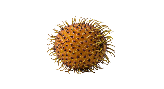 Vibrant Rambutan Fruit with Pixel Sorting Digital Art Effect