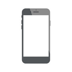 Modern gray smartphone with blank screen ready for your app or website design promotion today now instantly available