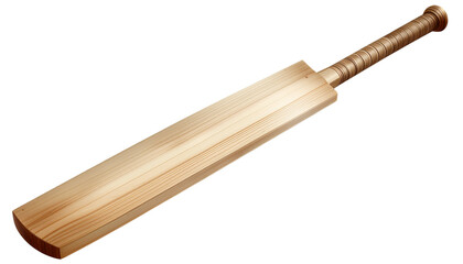 Shiny New Cricket Bat with Wooden Blade and Grip Handle