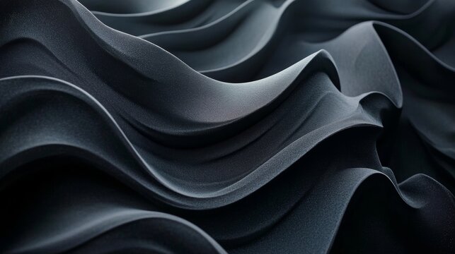 A deep blue fabric drape is set against a background of abstract wave texture