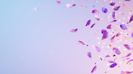 Obraz premium gradient purple background confetti copy space Lavender and purple gradient background with delicate confetti, perfect for feminine or romantic designs