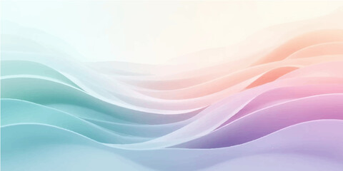 Abstract colorful blue wave background design with smooth curve lines and light pink swirl pattern illustration texture for digital wallpaper © alien