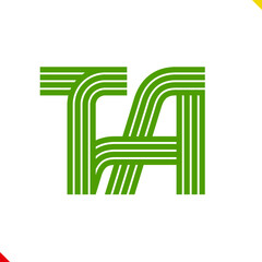 Parallel line monogram initial logo, combination of letter T and A. Idea and inspiration for branding, company and corporation name abbreviation. personal and commercial purpose.