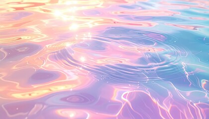 Shimmering, pastel colored water surface